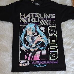 MIKU Holo Black Graphic T-Shirt